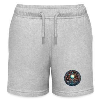 Système solaire / Planètes / Univers / Espace / Terre - Short de jogging enfant bio Stanley/Stella - gris chiné - Devant