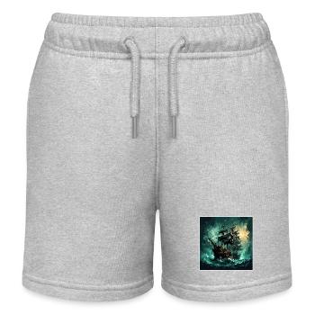 Schiff / Boot / Anker / Meer / Ocean / Kapitän - Kinder Organic Joggingshorts Mini Bolter von Stanley/Stella - Grau meliert - Vorne