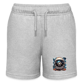 Astronaut / Space / Animal / Sloth / Spaceship - Kids Organic Sweat Shorts by Stanley/Stella - heather grey - Front