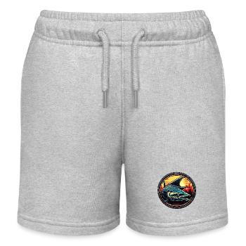 Fish / Animal / Aquarium / Water / Pond / Lake - Kids Organic Sweat Shorts by Stanley/Stella - heather grey - Front
