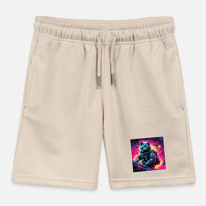 Astronaute / Espace / Chat / Coq / Vaisseau spatial Short de jogging enfant bio Stanley/Stella