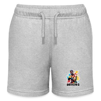 Boxer / Sport / Kampf / Arena / Boxring / Fäuste - Kinder Organic Joggingshorts Mini Bolter von Stanley/Stella - Grau meliert - Vorne