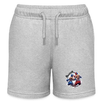 Boxer / Sport / Kampf / Arena / Boxring / Fäuste - Kinder Organic Joggingshorts Mini Bolter von Stanley/Stella - Grau meliert - Vorne