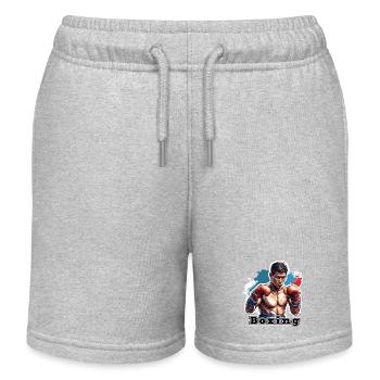 Boxer / Sport / Kampf / Arena / Boxring / Fäuste - Kinder Organic Joggingshorts Mini Bolter von Stanley/Stella - Grau meliert - Vorne