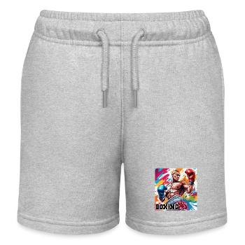 Boxer / Sport / Kampf / Arena / Boxring / Fäuste - Kinder Organic Joggingshorts Mini Bolter von Stanley/Stella - Grau meliert - Vorne