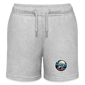 Wolf / Pack / Forest / Wild / Wildlife / Howl - Kids Organic Sweat Shorts by Stanley/Stella - heather grey - Front