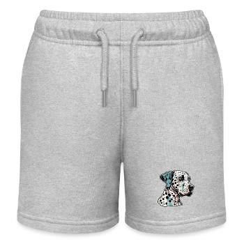 Dalmatien / Chien / Animal / Animal de compagnie / Aboiement - Short de jogging enfant bio Stanley/Stella - gris chiné - Devant