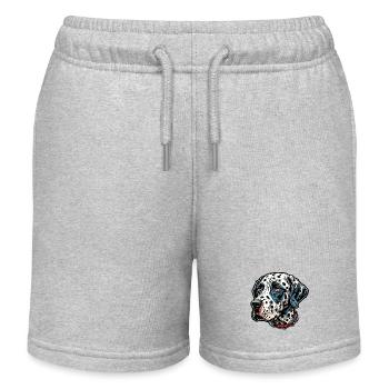 Dalmatien / Chien / Animal / Animal de compagnie / Aboiement - Short de jogging enfant bio Stanley/Stella - gris chiné - Devant