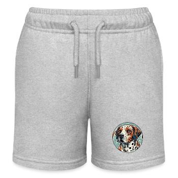Dalmatian / Dog / Animal / Pet / Barking - Kids Organic Sweat Shorts by Stanley/Stella - heather grey - Front