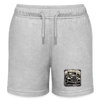 Car / Vehicle / Passenger Car / Mobile / Old Timer / Driving - Kids Organic Sweat Shorts by Stanley/Stella - heather grey - Front