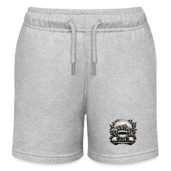Car / Vehicle / Passenger Car / Mobile / Old Timer / Driving - Kids Organic Sweat Shorts by Stanley/Stella - heather grey - Front