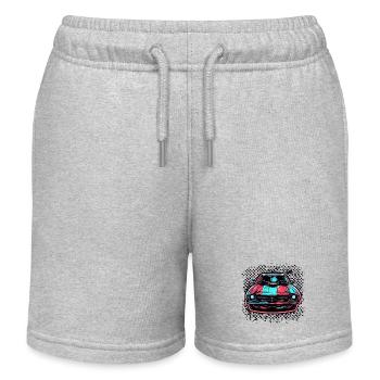 Car / Vehicle / Passenger Car / Mobile / Old Timer / Driving - Kids Organic Sweat Shorts by Stanley/Stella - heather grey - Front