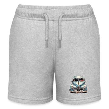 Car / Vehicle / Passenger Car / Mobile / Old Timer / Driving - Kids Organic Sweat Shorts by Stanley/Stella - heather grey - Front