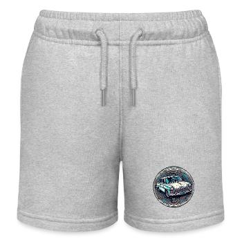 Car / Vehicle / Passenger Car / Mobile / Old Timer / Driving - Kids Organic Sweat Shorts by Stanley/Stella - heather grey - Front