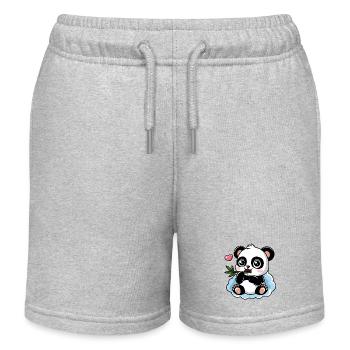 Paulchen Panda - Kids Organic Sweat Shorts by Stanley/Stella - heather grey - Front