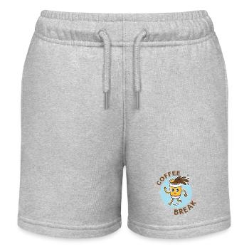 coffee break - Short de jogging enfant bio Stanley/Stella - gris chiné - Devant