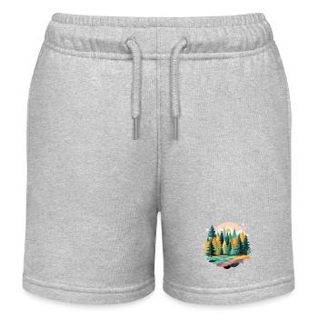 Ruhige Landschaft Ruhig Beschauliche Natur Im Freien - Kinder Organic Joggingshorts Mini Bolter von Stanley/Stella - Grau meliert - Vorne