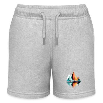 Segeln Meer Ruhig Ruhig Ozean Im Freien - Kinder Organic Joggingshorts Mini Bolter von Stanley/Stella - Grau meliert - Vorne
