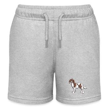 Knuffiger Münsterländer - Kinder Organic Joggingshorts Mini Bolter von Stanley/Stella - Grau meliert - Vorne