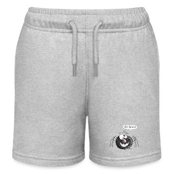 Ich Spinne - Smile - Spinnen - Schwarz - Lachen - Kinder Organic Joggingshorts Mini Bolter von Stanley/Stella - Grau meliert - Vorne