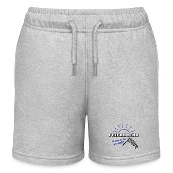 Fun Party Spruch Statement Shirt Feierabend (25) - Kinder Organic Joggingshorts Mini Bolter von Stanley/Stella - Grau meliert - Vorne
