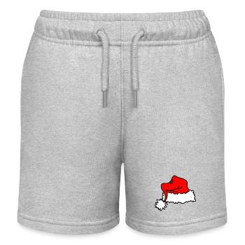 Rote Weihnachtsmütze - Kinder Organic Joggingshorts Mini Bolter von Stanley/Stella - Grau meliert - Vorne