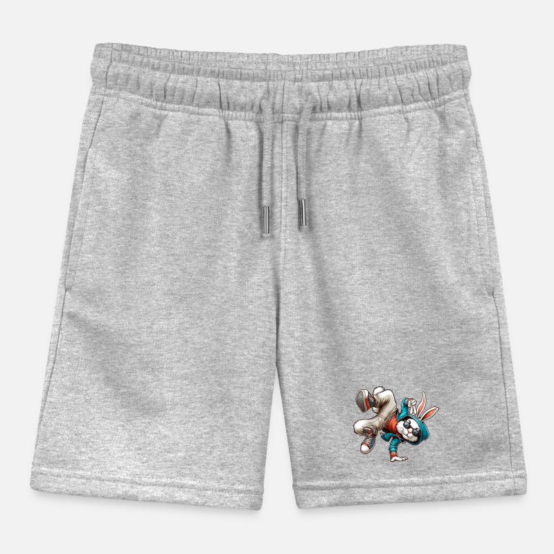 Easter Easter Bunny Dancing Breakdance Kids Organic Sweat Shorts by Stanley/Stella