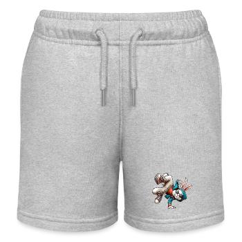 Ostern Osterhase Tanzen Breakdance - Kinder Organic Joggingshorts Mini Bolter von Stanley/Stella - Grau meliert - Vorne