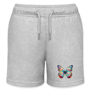 Papillon - Short de jogging enfant bio Stanley/Stella - gris chiné - Devant