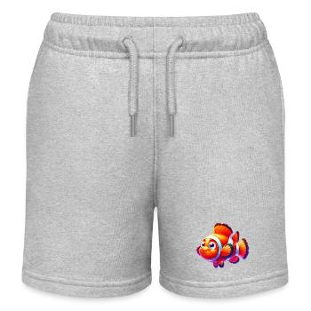 Poisson-clown - Short de jogging enfant bio Stanley/Stella - gris chiné - Devant