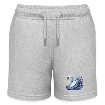 Schwan - Kinder Organic Joggingshorts Mini Bolter von Stanley/Stella - Grau meliert - Vorne