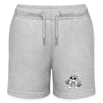 Musculation Lapin Fitness Exercice de musculation - Short de jogging enfant bio Stanley/Stella - gris chiné - Devant