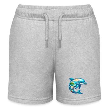 Dauphin - Short de jogging enfant bio Stanley/Stella - gris chiné - Devant