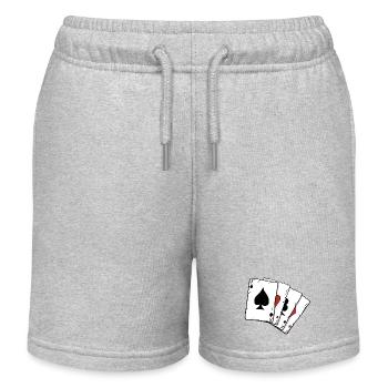 poker cards four aces illustration by Vexels - Short de jogging enfant bio Stanley/Stella - gris chiné - Devant