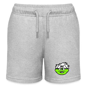 Frog Woman Pretty Toad Funny Female Girl - Kids Organic Sweat Shorts by Stanley/Stella - heather grey - Front