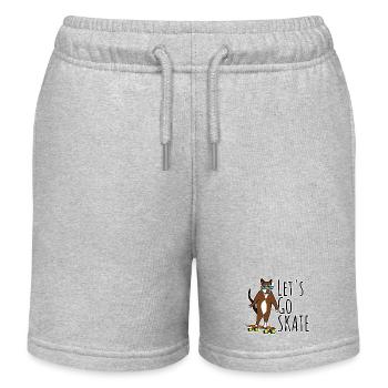 Cool Cat - Let’s Go SKATE Longboard Katze - Short de jogging enfant bio Stanley/Stella - gris chiné - Devant