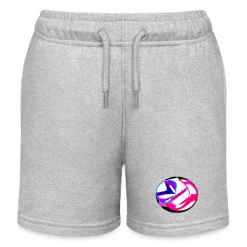 Neon Swirl Abstrakt - Kinder Organic Joggingshorts Mini Bolter von Stanley/Stella - Grau meliert - Vorne