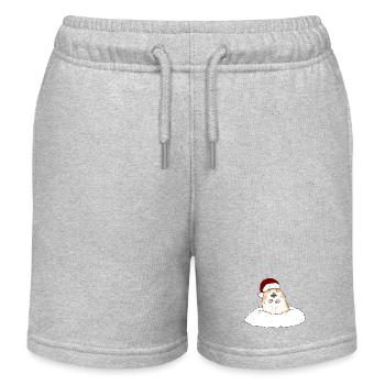 Weihnachtshamster im Schnee - Kinder Organic Joggingshorts Mini Bolter von Stanley/Stella - Grau meliert - Vorne