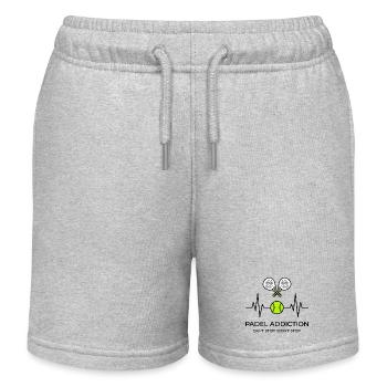 Padel Addiction - Sport Heartbeat Black - Short de jogging enfant bio Stanley/Stella - gris chiné - Devant