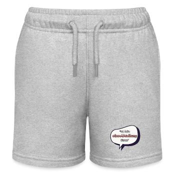 Ich leite Strom Spruch - Kinder Organic Joggingshorts Mini Bolter von Stanley/Stella - Grau meliert - Vorne