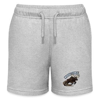 Moose Force Wildelch-Power - Kinder Organic Joggingshorts Mini Bolter von Stanley/Stella - Grau meliert - Vorne