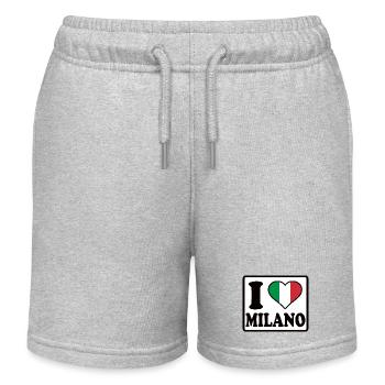I love Milano, Milan - Kids Organic Sweat Shorts by Stanley/Stella - heather grey - Front