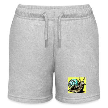Schnecke - Kinder Organic Joggingshorts Mini Bolter von Stanley/Stella - Grau meliert - Vorne