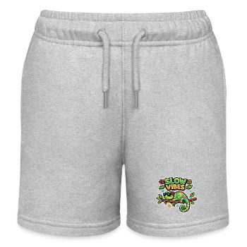 Slow Vibes Chameleon - Kids Organic Sweat Shorts by Stanley/Stella - heather grey - Front