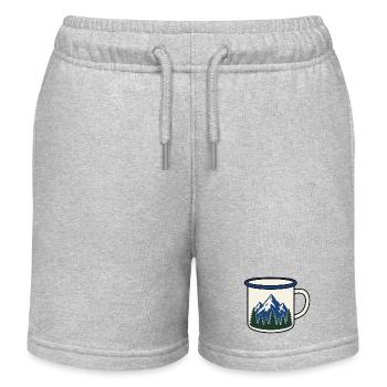 Bergwald Kaffeetasse Motiv - Kinder Organic Joggingshorts Mini Bolter von Stanley/Stella - Grau meliert - Vorne