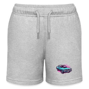Car / Vehicle / Passenger Car / Mobile / Old Timer / Driving - Kids Organic Sweat Shorts by Stanley/Stella - heather grey - Front