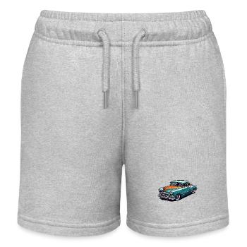 Car / Vehicle / Passenger Car / Mobile / Old Timer / Driving - Kids Organic Sweat Shorts by Stanley/Stella - heather grey - Front