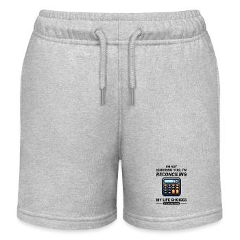 Comptable Comptabilité Tenue de livres Finance Drôle - Short de jogging enfant bio Stanley/Stella - gris chiné - Devant