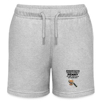 Comptable Comptabilité Tenue de livres Finance Drôle - Short de jogging enfant bio Stanley/Stella - gris chiné - Devant