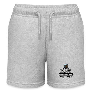 Comptable passionné Débits de crédits Humour drôle - Short de jogging enfant bio Stanley/Stella - gris chiné - Devant